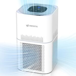 dayette hepa air purifiers for home large room, cadr 300+m³/h up to 1290ft² with air quality sensor, h13 true hepa filter remove 99.97% of dust, mold, allergies, odor, pets dander, smoke, pollen