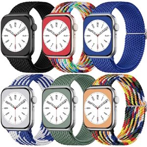 witzon compatible with 44mm apple watch series 8 7 41mm 45mm women men, breathable sport stretchy nylon braided solo loop bands for iwatch apple watch ultra 49mm se series 6 5 4 3 38mm 40mm 42mm