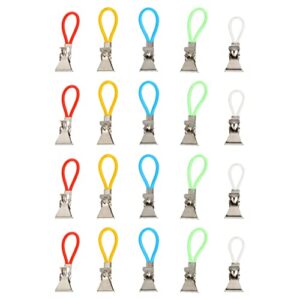 cabilock 20pcs kitchen hook cupboards loops home travel clips dishcloth for hangers towels clip hanging holder laundry cloth clothes towers hanger towel metal tea bathroom