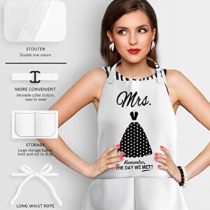 Wedding Gifts Engagement Gifts for Couples Mr and Mrs Aprons for Couples Gifts, Bridal Shower Gift Anniversary Christmas Gifts for Couple Mr and Mrs Gifts, 8 Pack Kitchen Cooking Apron Gift Set