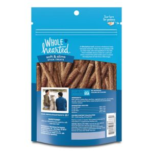 WholeHearted Grain Free Soft and Chewy Salmon Recipe Dog Stick Treats, 6 oz.