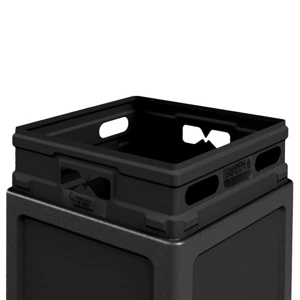 42 Gallon Square Waste Container and Dome Lid Set, Big Trash Can, Outdoor Trash Can for Patio, Outdoor Trash Can with Lid, Garbage Can, Recycle Bin, Exterior Trash Can