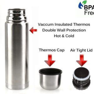 A Lightweight Slim 18/8 Stainless Steel Vacuum Insulated Flask Beverage Thermo Bottle 12OZ/350ML w. Leak-Proof Push Button Lid,Travel Storage for Water/Coffee/Soda/Tea,Keep Hot/Cold Up to 12 Hours