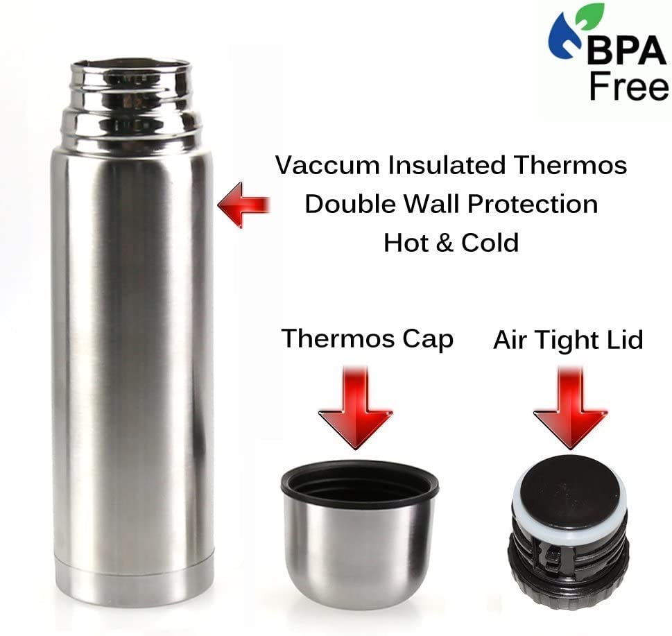 A Lightweight Slim 18/8 Stainless Steel Vacuum Insulated Flask Beverage Thermo Bottle 12OZ/350ML w. Leak-Proof Push Button Lid,Travel Storage for Water/Coffee/Soda/Tea,Keep Hot/Cold Up to 12 Hours
