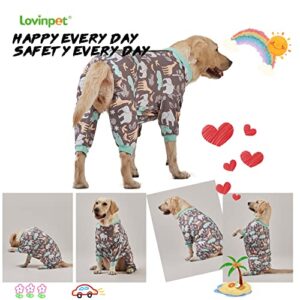 LovinPet Dog Onesie, Hippos Zoo Cozy Dog Pajamas, Slim fit, Lightweight Pullover Pajamas/Full Coverage Dog pjs/Back Snap Button is only Decoration/Medium