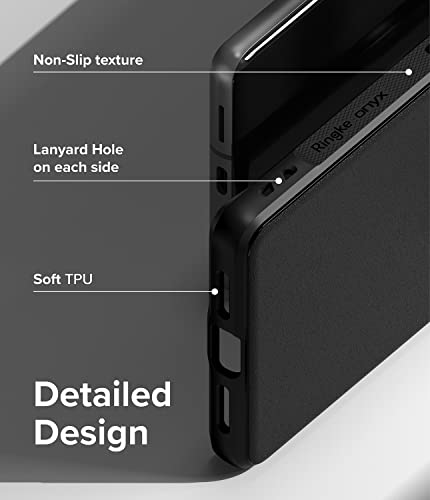 Ringke Onyx [Anti-Fingerprint Technology] Compatible with Google Pixel 7 Case 5G, Shockproof Rugged Heavy Duty Non-Slip Flexible Smudge Proof Cover - Black