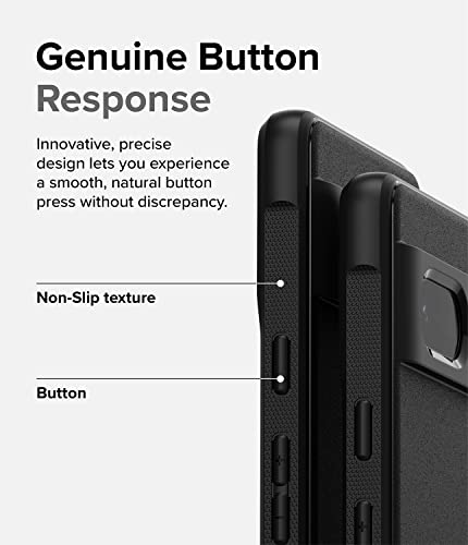 Ringke Onyx [Anti-Fingerprint Technology] Compatible with Google Pixel 7 Case 5G, Shockproof Rugged Heavy Duty Non-Slip Flexible Smudge Proof Cover - Black