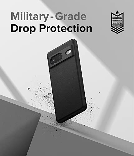 Ringke Onyx [Anti-Fingerprint Technology] Compatible with Google Pixel 7 Case 5G, Shockproof Rugged Heavy Duty Non-Slip Flexible Smudge Proof Cover - Black