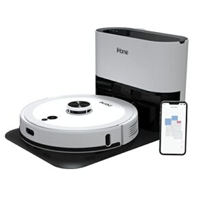 ihome autovac orbita pro - alexa compatible robot vacuum & mop, 360° lidar navigation, self-emptying, 2700 pa suction, 2hr runtime, home mapping, no-go zones, wi-fi connected
