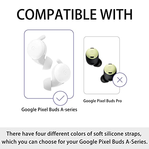 YIPINJIA Google Pixel Buds A-Series Strap, Soft Silicone Special Anti-Skid Design Sports Anti Lost Strap Lanyard Accessories Compatible with Google Pixel Buds A-Series Earbuds Neck Rope Cord - Black