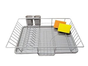 3 pc grey dish drying rack set | dish rack | sink drying rack | dish drainer | sink dish rack (matt grey)