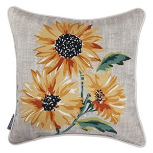 pillow perfect outdoor/indoor grateful sunflowers throw pillow, yellow