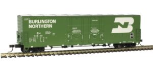 atlas ho scale evans 53' double plug-door box car burlington northern/bn #749126