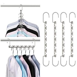 Amikadom #333ZZj Magic Stacking Wardrobe Hanger Multifunctional Folding Metal Drying Rack to Save and Organize Closet Space