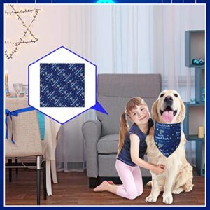 6 Pieces Hanukkah Dog Bandana Jewish Star Bandanas Chanukah Menorah Pet Scarf Set Kerchief Gift for Dog Pet Holiday Costume Clothes Accessories