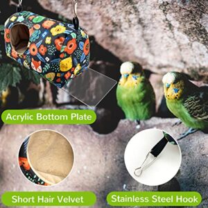 LyssKMK Parrot Nest House Bird Winter Warm Bed Bird Snuggle Hanging Hut Bird Parrot Hammock Bird Sleeping Hideaway Cave for Cockatiels Parakeet Budgies African Grey Parrot Budgies Lovebird L