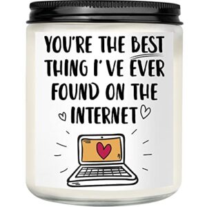 gifts for girlfriend,boyfriend,lavender candle,romantic gifts,girlfriend gift,anniversary thanksgiving&christmas gift, met online gift,funny gift for her,women,bestie,wife,husband,netizens