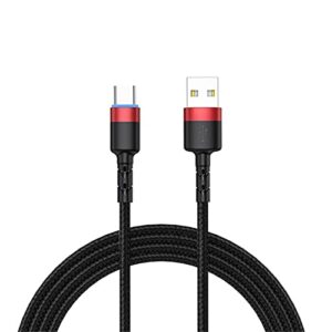bgntbuk last cable type c smartphone charging data cable 2.4a breathing light smart fast charging cable 1.2m android chargers 6 ft