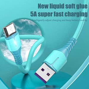 BGNTBUK Ps5 Cable Fast Charging Data Cable CableLiquid Cord Charger USB 5A Silicone Soft Android Super Android USB Cable Connect Battery