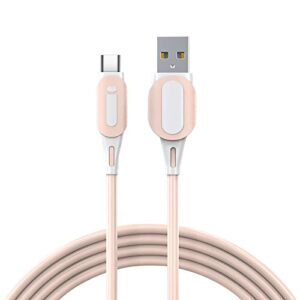 bgntbuk phone cord 2pcs 1m 3a silicone data cable mobile phone color fast charging line liquid soft plastic flash charging cable charging cable type c fast charge 10 ft