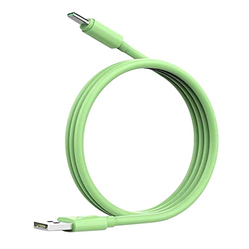 BGNTBUK Super Fast Charging Cable Type C 1.2m Silicone Data Cable Mobile Phone Color Fast Charging Line Liquid Soft Plastic Flash Charging Cable Suitable for Tpye C Extension Chord 6ft