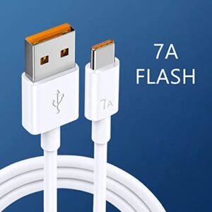 Charging Cable Type C to 7A 100W Type C USB Cable Super Fast Charge Cable Suitable compitable with Huawei Mate compitable with Samsung Fast Charging Type C to C Cable Fast Charging