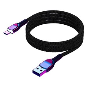 bgntbuk magnetic phone cords 10 ft 5a super fast charge braided alloy led front light data cable suitable for micro charging cable long charging cord