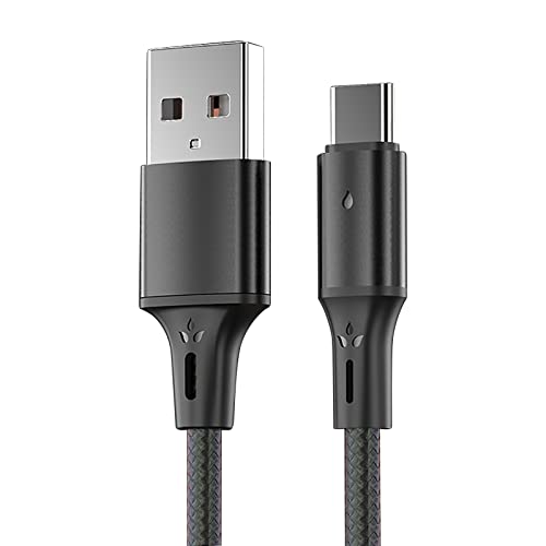 BGNTBUK Type C to Type C Cable 3A Super Fast Charge Braided Alloy LED Front Light Data Cable Suitable for Type C Charging Cable Usb3 Extension Cable 25 Ft