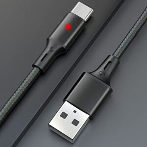 BGNTBUK Type C to Type C Cable 3A Super Fast Charge Braided Alloy LED Front Light Data Cable Suitable for Type C Charging Cable Usb3 Extension Cable 25 Ft