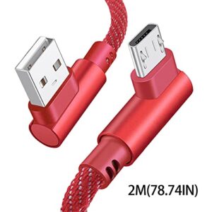 BGNTBUK Phone Chargers for Android Type C 10ft Fast Charging 2m Braided Rope Data Cable Mobile Phone Color Fast Charging Line Soft Flash Charging Cable Suitable Retractable Phone Chargers