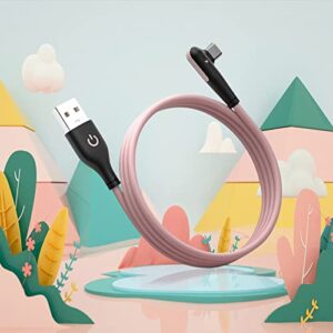 BGNTBUK Fast Charging Cable USB C Cable Right Angle 90° Elbow USB A to C Liquid Silicone Fast Charging Cable Type C to Type A