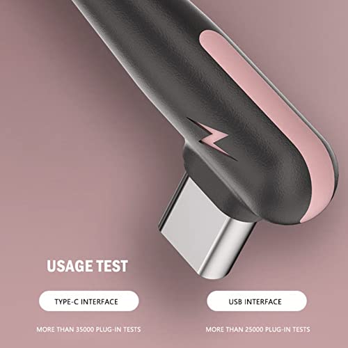 BGNTBUK Fast Charging Cable USB C Cable Right Angle 90° Elbow USB A to C Liquid Silicone Fast Charging Cable Type C to Type A