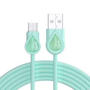bgntbuk phone chargers for android 2pcs 1m 3a silicone data cable mobile phone color fast charging line liquid soft plastic flash charging cable test light
