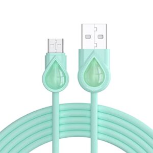 BGNTBUK Phone Chargers for Android 2PCS 1m 3A Silicone Data Cable Mobile Phone Color Fast Charging Line Liquid Soft Plastic Flash Charging Cable Test Light