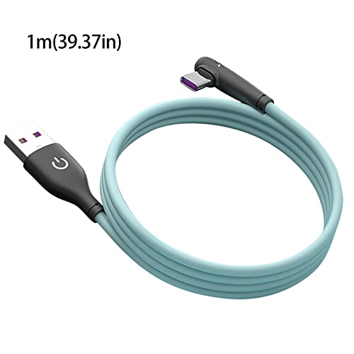 BGNTBUK Do Not Bend 1m 3A Silicone Data Cable Mobile Phone Color Fast Charging Line Liquid Soft Plastic Flash Charging Cable Suitable for Type C Interface Charging Cord Pack