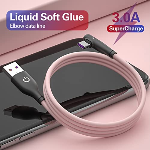 BGNTBUK Do Not Bend 1m 3A Silicone Data Cable Mobile Phone Color Fast Charging Line Liquid Soft Plastic Flash Charging Cable Suitable for Type C Interface Charging Cord Pack