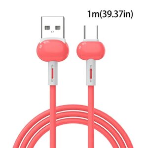 BGNTBUK Phone Chargers 2PC 1m 3A Silicone Data Cable Mobile Phone Color Fast Charging Line Liquid Soft Plastic Flash Charging Cable Charger Cable Magnetic