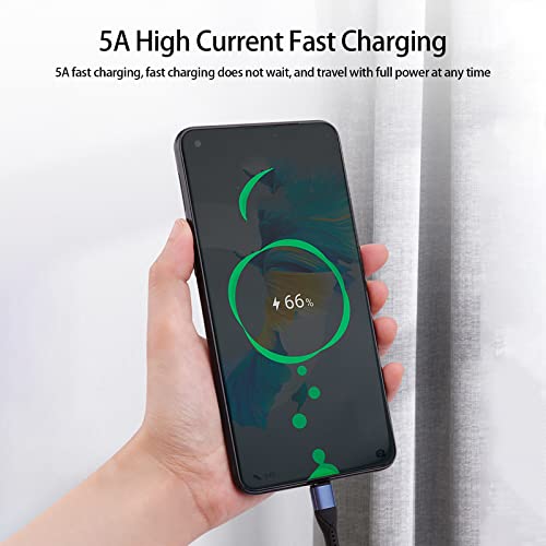 BGNTBUK Short Type C Cable 1.5m Braided Rope Data Cable Mobile Phone Color Fast Charging Line Soft Flash Charging Cable Suitable for Android Charging Port Android Power Cord Fast Charge