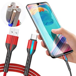 BGNTBUK Ps/2 Keyboard Extension Cable USB Android Illuminated LED Charging Cable 3.2ft (About 1m) Fast Charge for Any Device with Android Port 360 Charging Cable 6ft