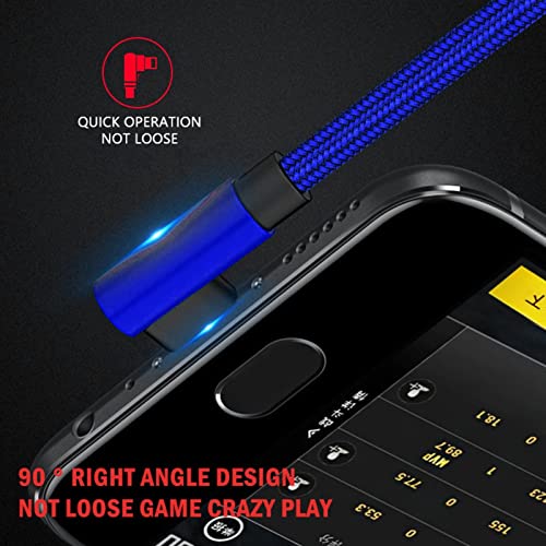 BGNTBUK External Hard Drive Cable USB C Cable Right Angle 90° Elbow Nylon Braided USB A to C 66W Fast Charging Cable Cod Mobile Controller Note 10 Plus