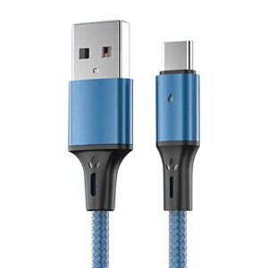 BGNTBUK Type C to Type C Cable 3A Super Fast Charge Braided Alloy LED Front Light Data Cable Suitable for Type C Charging Cable Usb3 Extension Cable 25 Ft