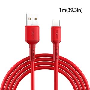 BGNTBUK Sub Cable 1m Silicone Data Cable Mobile Phone Color Fast Charging Line Liquid Soft Plastic Flash Charging Cable Suitable for Tpye C Charging Port Magnetic Type C Cable