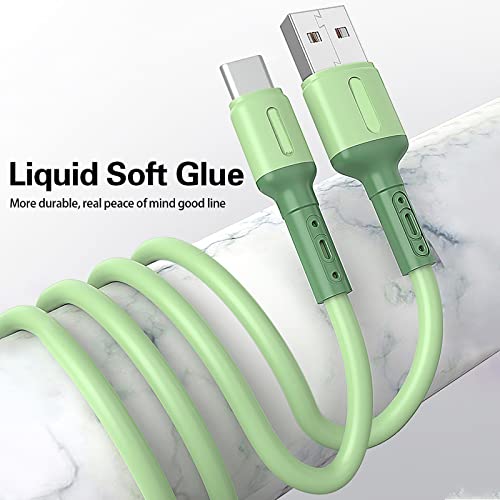 BGNTBUK Sub Cable 1m Silicone Data Cable Mobile Phone Color Fast Charging Line Liquid Soft Plastic Flash Charging Cable Suitable for Tpye C Charging Port Magnetic Type C Cable