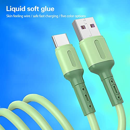 BGNTBUK Sub Cable 1m Silicone Data Cable Mobile Phone Color Fast Charging Line Liquid Soft Plastic Flash Charging Cable Suitable for Tpye C Charging Port Magnetic Type C Cable