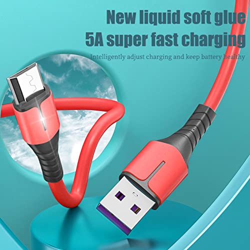 BGNTBUK Ps5 Cable Fast Charging Data Cable CableLiquid Cord Charger USB 5A Silicone Soft Android Super Android USB Cable Connect Battery