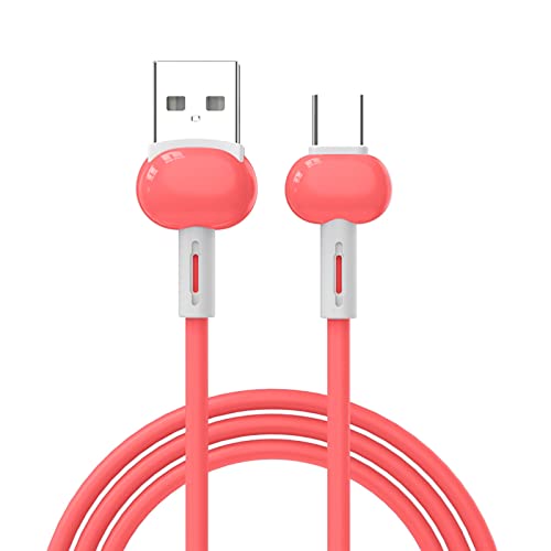 BGNTBUK Cords and Connectors 1m 3A Silicone Data Cable Mobile Phone Color Fast Charging Line Liquid Soft Plastic Flash Charging Cable S9 Charging Cable 10 Ft Fast Charge