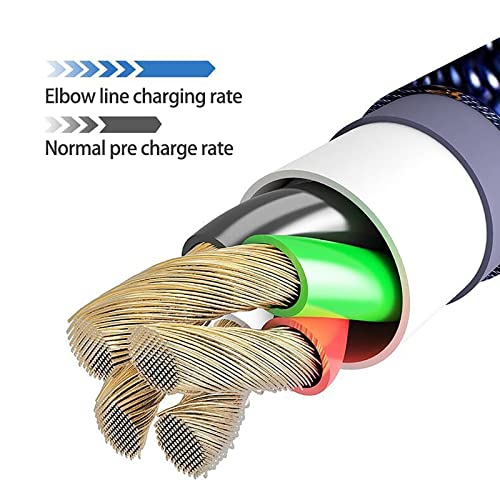 BGNTBUK Type C Extension Cable 1m Braided Rope Data Cable Mobile Phone Color Fast Charging Line Soft Flash Charging Cable Suitable for Android Charging Port Connect Parts