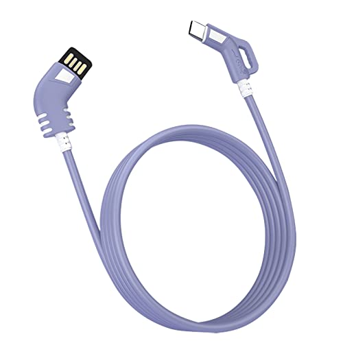 BGNTBUK Cable Cord 1m 3A Silicone Data Cable Mobile Phone Color Fast Charging Line Liquid Soft Plastic Flash Charging Cable C to C Charge Cable