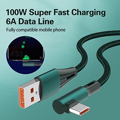 BGNTBUK Se425 Cable 1m 100w Fast Charging Cable 6a Type C Fully Compatible Protocol Super Fast Charging Nylon Braided Charging Data Cable Lighting Cable