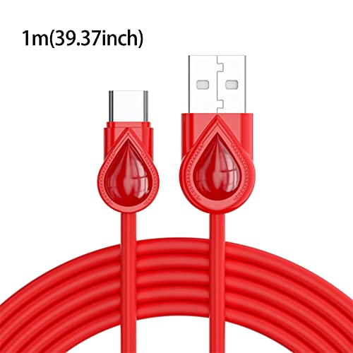 BGNTBUK Switch Wi Controller Cable 1m 3A Silicone Data Cable Mobile Phone Color Fast Charging Line Liquid Soft Plastic Flash Charging Cable Magnetic Type C Cable Fast Charging Android Auto